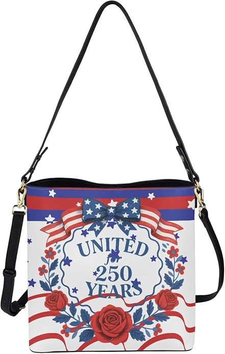 HUGS IDEA Boho Bags for Women Leather Handbag Shoulder Bucket Crossbody Purse - Image 3