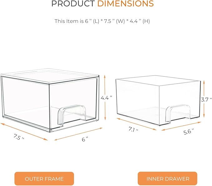 4 Pack Laundry Room Organization Storage Drawers with Labels, Clear Stackable Dryer Sheet Holder and Pod Containers, Detergent Dispenser for Laundry Room Organizing and Decor - Image 6
