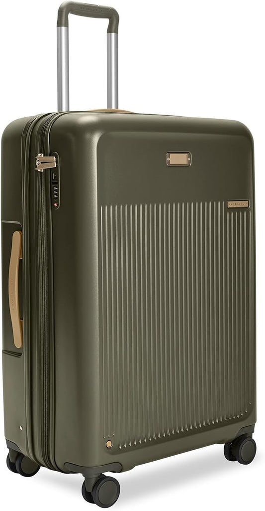 Briggs & Riley 30" Large Expandable Spinner - Checked Luggage for Travel, Suitcases with Wheels, Hardside Rolling Bag for Men & Women, Self-Repairing Zipper - Sympatico Collection, Olive by Unknown