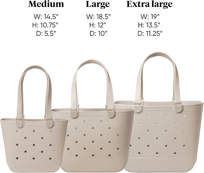 Simple Modern Large Beach Bag | Waterproof Getaway Rubber Tote with Zipper Pocket for Travel, Pool, Boat, Groceries, Sports | Malibu - Image 5