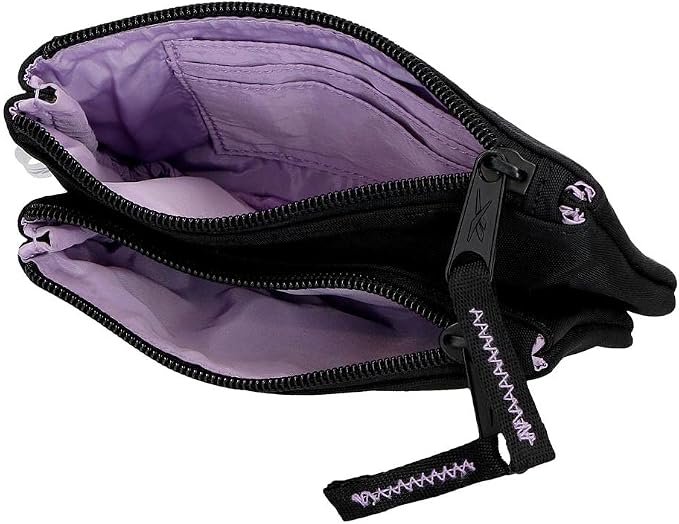 Reebok Linden Toiletry Bag Two Compartments Black 17x9x2 cms Polyester, Black/White, Neceser Dos Compartimentos, Toiletry Bag - Image 3