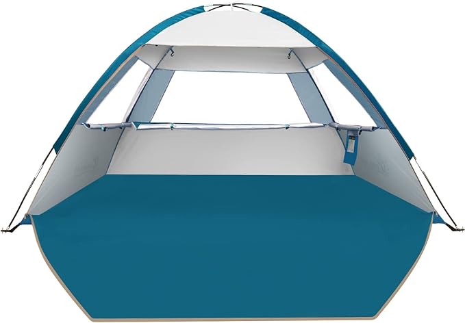 COMMOUDS Beach Tent Sun Shelter for 3/4/6/8 Person, UPF 50+ UV Protection Beach Shade Canopy Tent, Lightweight, Easy Set Up and Carry by COMMOUDS