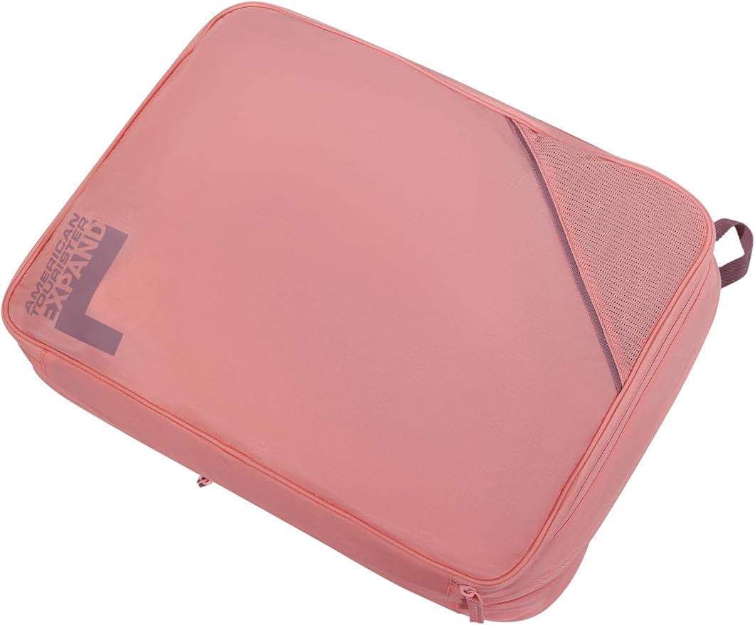 American Tourister Packing Cube Set of 3 - Suitcase Organiser for Holiday, Luggage Organiser for Suitcases, Hand Luggage and Backpack, Purple/Pink - Image 6