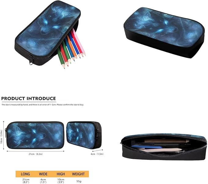 Galaxy Wolf Backpack for Kids Boys Backpack with Lunch Box Water Bottle Pouch and Soft Pencil Case 4PCS Set Large Capacity Bookbag with Front Pocket for School 17 inch Lightweight School Bag - Image 5