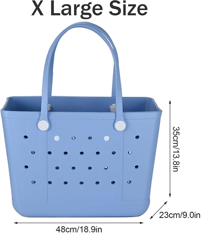Juyeesm X Large Rubber Tote Bag for Boat, Beach, Pool-XL,18.9 * 13.8 * 8in | Oversized Rubber Beach Bags, Washable Beach Tote Bag, Durable Travel Bags for Work, Sport - Image 4