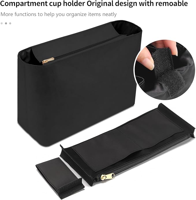 Tote Bag Organizer Insert Compatible with Geya Sain Louis GM Bag, Dupont Paper Purse Inner, Makeup Liner HandBag Shaper (Black, GM) - Image 6