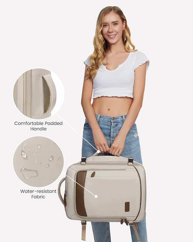 LOVEVOOK Carry on Backpack, 45L Large Travel Backpack for Women Men Airline Approved, Expandable Large Suitcase Backpacks With 4 Packing Cubes, Aer Travel Pack 3, Water Resistant Weekender Bag - Image 5