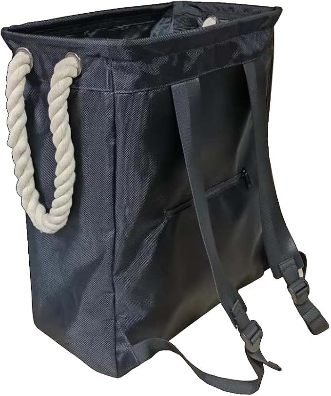 Laundry Basket Backpack w Shoulder Straps & Handles,Foldable Laundry Hamper backpack,Built-in Detachable Brackets for Organizing Storage of Clothes and Toys by Linlina