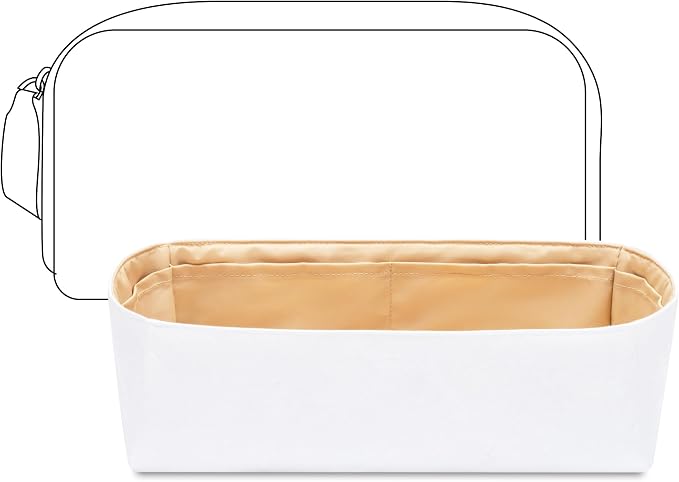 Purse Organizer Compatible with LV Dopp Kit Toilet Pouch | Handcrafted DuPont™ Tyvek®,Lightweight Handbag Organizer Insert, 1:1 Custom Fit,Vanile,Ideal for Work, Travel & Everyday Use by FANJIProject