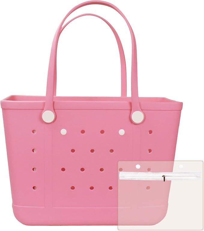 Juyeesm X Large Rubber Tote Bag for Boat, Beach, Pool-XL,18.9 * 13.8 * 8in | Oversized Rubber Beach Bags, Washable Beach Tote Bag, Durable Travel Bags for Work, Sport by Juyeesm