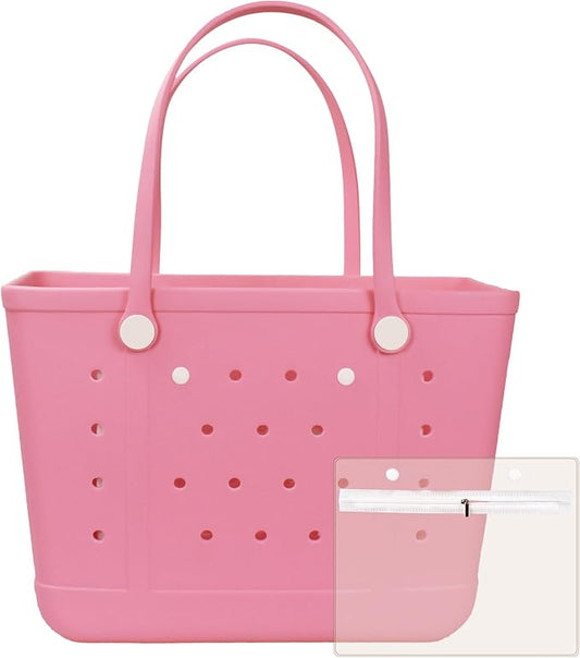 Juyeesm X Large Rubber Tote Bag for Boat, Beach, Pool-XL,18.9 * 13.8 * 8in | Oversized Rubber Beach Bags, Washable Beach Tote Bag, Durable Travel Bags for Work, Sport by Juyeesm