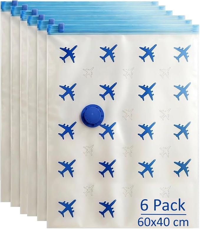 Lavatelli Ultimate Travel Vacuum Bag Set with USB-C Wireless Pump 12 Space Saving Bags 40x45 40x60 cm for Backpack Ryanair Cabin Luggage Suitcase Clothes Organiser Compression Pouch - Image 10
