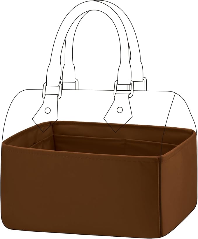 DGAZ Silk Purse Organizer Insert Fits LV Speedy 16/20/25/30/35/40/45 bags，Silky Smooth Bag Organizer，Luxury Handbag & Tote Shaper(Gold,SP40) by DGAZ