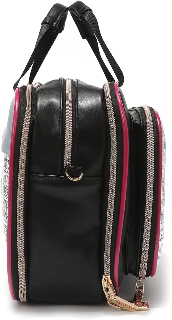 Nicole Lee Cosmetic Makeup Bag for Women - Multi Organization Toiletry Travel Bag with 5 Compartments (Dreaming the City) - Image 4