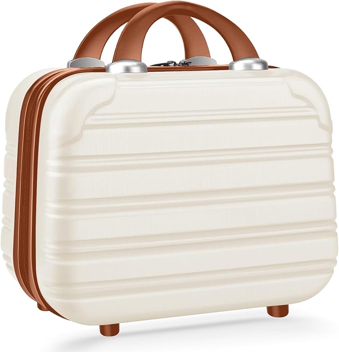 14 inch Hard Shell Makeup Train Case Portable PC ABS Mini Suitcase for Organizer Cosmetics Makeup Brushes Toiletry by CosmeticCase