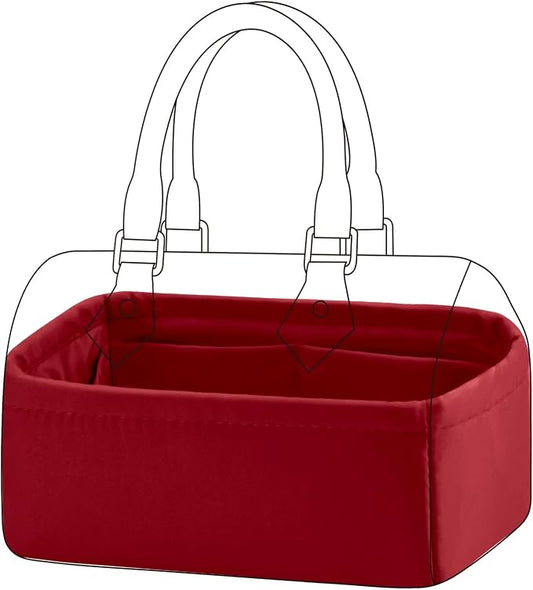 DGAZ Silk Purse Organizer Insert Fits LV Speedy 16/20/25/30/35/45 bags，Silky Smooth Bag Organizer，Luxury Handbag & Tote Shaper（Wine Red，SP16） by DGAZ