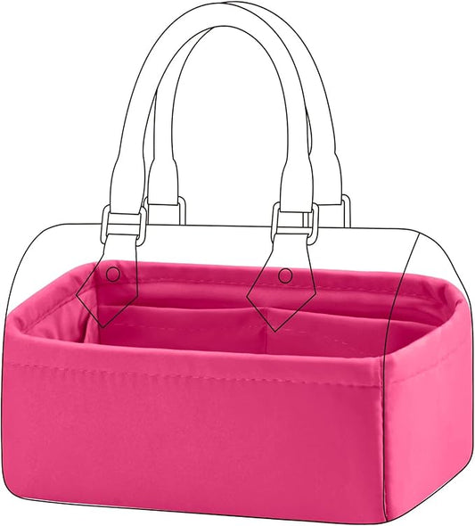 DGAZ Silk Purse Organizer Insert Fits LV Speedy 16/20/25/30/35/40/45 bags，Silky Smooth Bag Organizer，Luxury Handbag & Tote Shaper(Rose pourpre,SP16) by DGAZ