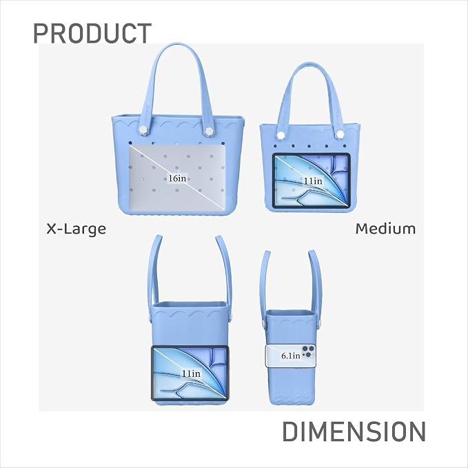 Rubber Beach Tote Bag Waterproof Tip-Proof Outdoor Tote Bag for the Beach Boat Pool Sports - Image 7