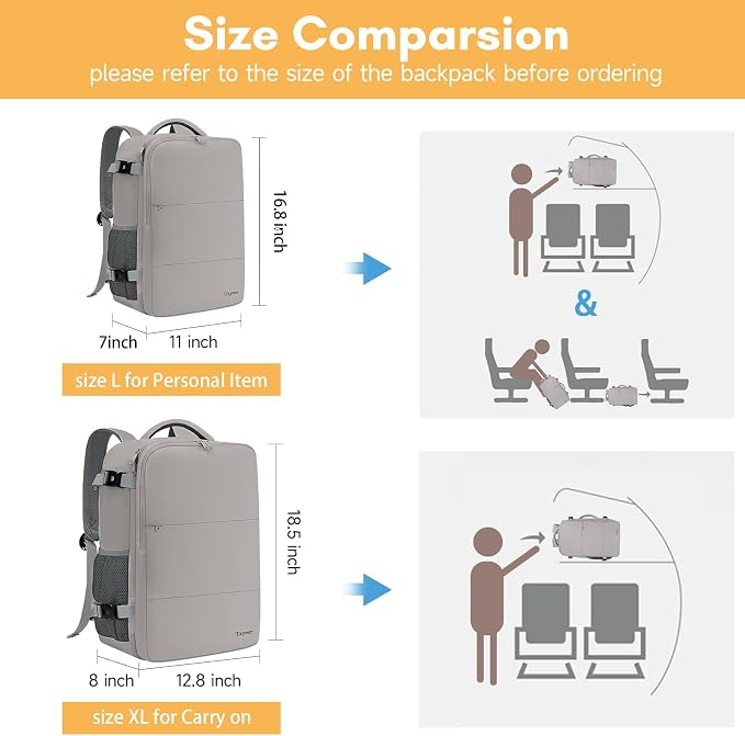 Taygeer Laptop Backpack Purse for Women, Backpack for College Essentials | Travel Mochila with 17.3inch Laptop Compartment, Airline Approved CarryOn Work Bag for Nursing Doctor Business Travel, Brown - Image 6