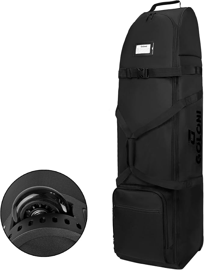 Goloni Golf Travel Bag with Wheels, Airline Golf Travel Case, Padded Rolling Golf Bag with Shoe Compartment - Image 2