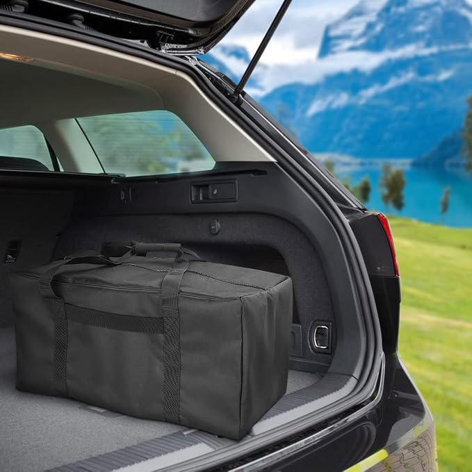 COOLBEBE 24" Sports Duffle Bag - 53L Travel Duffel Tote Bag with Upgrade Zipper Weekender Overnight, Sturdy & Water Resistant Camping duffle (2Pack Black) - Image 2