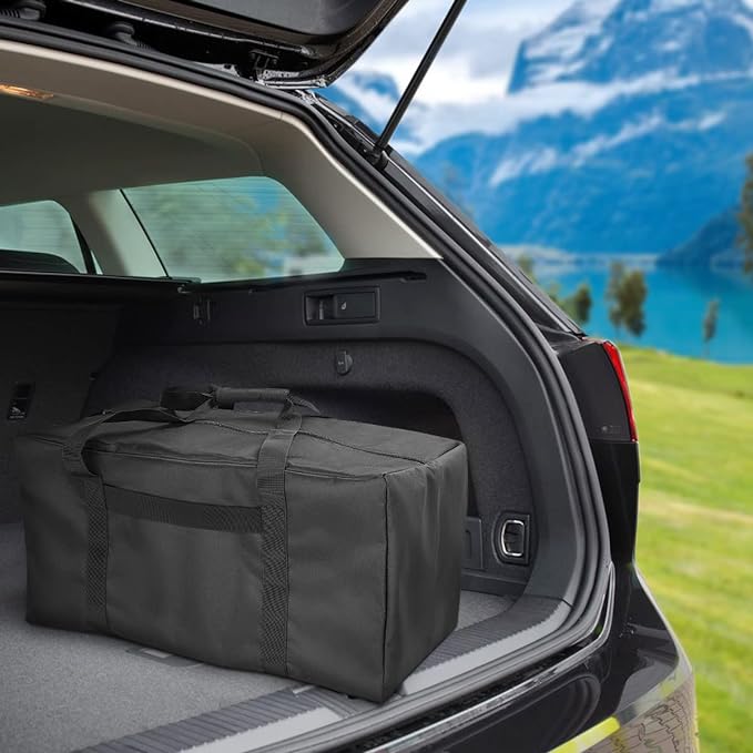 COOLBEBE 24x12x12 Inch Travel Duffle Bag (53L), Mid-Size Weekender for Overnight Trips, Camping, and Sports Gear Hauling, Water Resistant, Black - Image 4