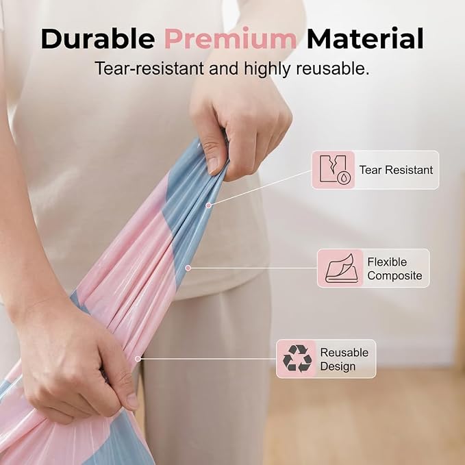 No-Pump Vacuum Storage Bags, Large Compression Storage Bags for Clothes, Comforters, Blankets, Bedding, Travel & Home Organization (M,3PCS) - Image 4