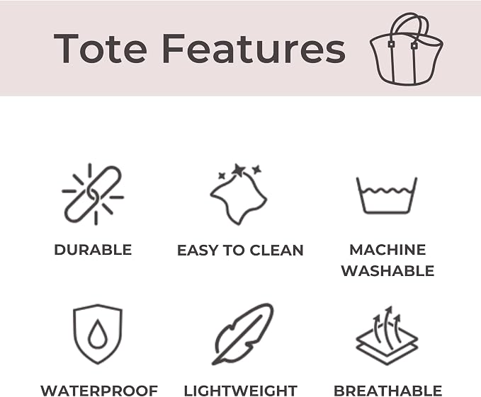 POPUPS Large Neoprene Tote Bag for Women - Everyday Designer Handbag for Travel Work and Beach with Pockets and Zipper Pouch - Image 7