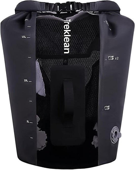 Wash Bag Travel Washing Machine,Portable Manual Mini Washing Machine for Apartamentos Camping Travel Hand Wash Laundry(Black) by Treklean