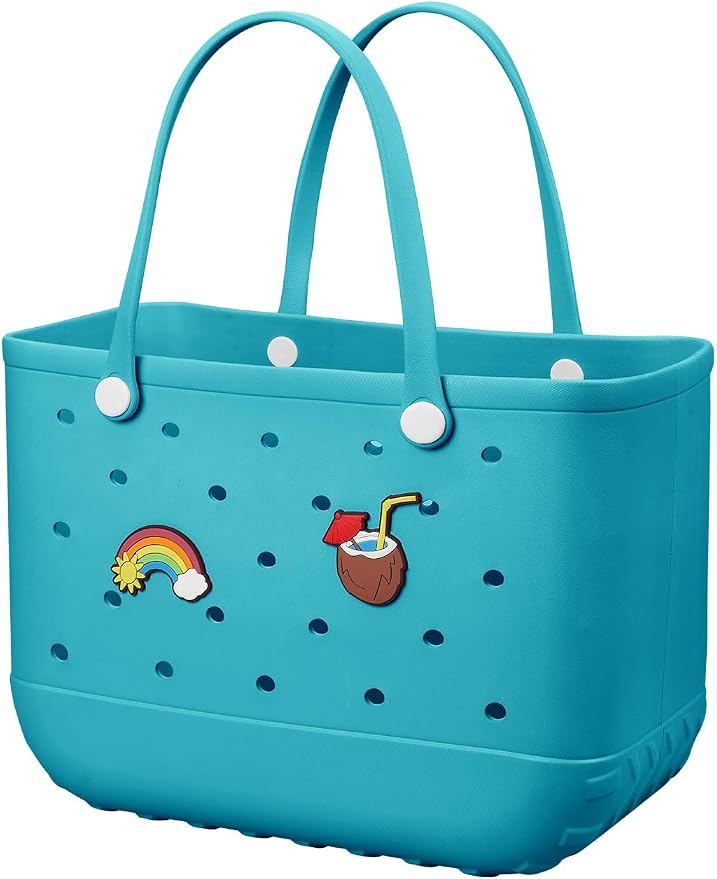 Baonat Beach Bag Rubber Tote Bag - Waterproof Travel Bag for Women Washable Tote Bag Handbag for Sports Beach Market Pool by BAONAT