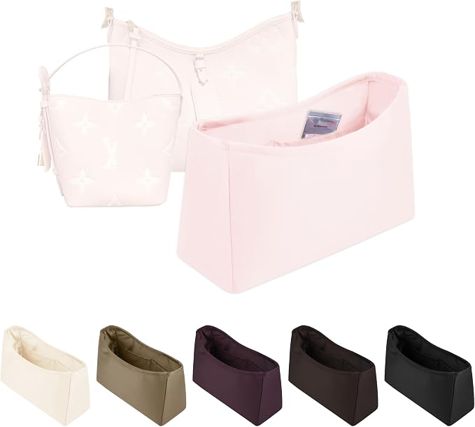 Purse Organizer for LV All In BB, Pink | Tailored Fit, Multiple Pockets, Lightweight Satin, Purse Essentials, Ideal for Travel, Shopping, and Daily Use by KINGSINBAG