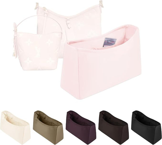 Purse Organizer for LV All In BB, Pink | Tailored Fit, Multiple Pockets, Lightweight Satin, Purse Essentials, Ideal for Travel, Shopping, and Daily Use by KINGSINBAG