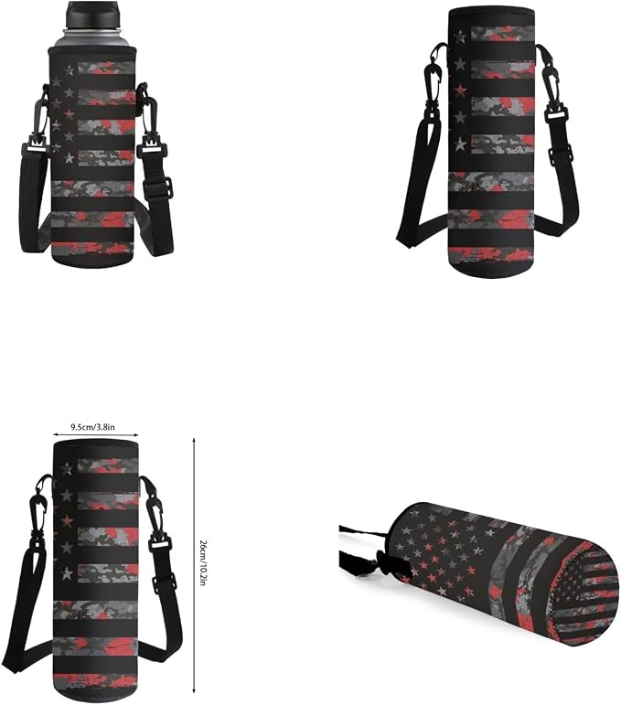 American Flag Camo Backpack for Boys Kids Backpack with Lunch Box Water Bottle Carrier and Large Pencil Case 4PCS Set Bookbag with Front Pocket for School Teens 17 inch Lightweight School Bag - Image 6