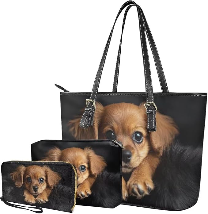 Women Purse Handbags Wallet Sets Leather Shoulder Tote Bag for Women,Top Handle Purse with Wrist Wallet Bag - Image 5