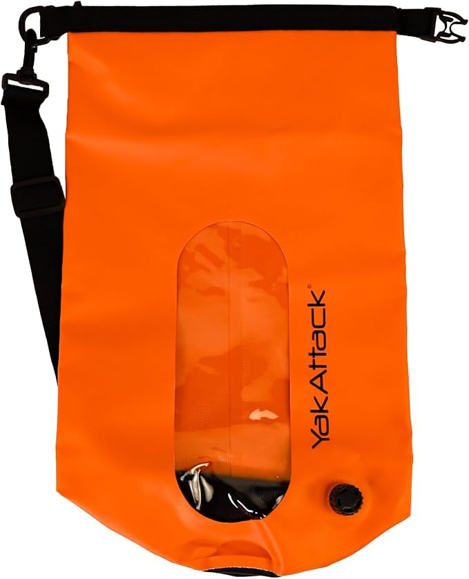 YakAttack 10L Roll-Top Waterproof Dry Bag with Air Valve | Durable & Water Resistant | Compact Storage | Remove Trapped Air | Additional Buoyancy | Dry Bag for Kayaking, Hiking, Boating & Camping - Image 4