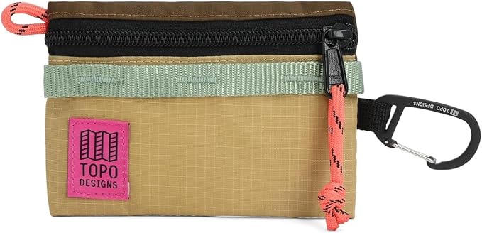 Topo Designs Accessory Bags, Travel Organizer Accessories for Smaller Items, Durable Storage Pouch, 3 Sizes, Fully Lined Pack Cloth (Mountain, Desert Palm/Sahara) by TopoDesigns
