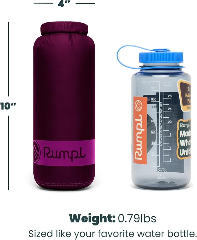 Rumpl Travel Puffy Blanket, Ultra-Packable Travel-Size Warmth and Comfort, Plum - Image 4