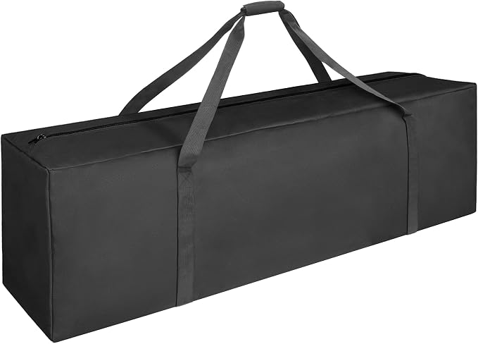 COOLBEBE 52" Sports Duffle Bag - 160L Extra Large Travel Duffel Luggage Bag with Upgrade 2-way Lockable Zippers, Sturdy & Water Resistant Long Duffle Bag for Camping Moving (Black 52inch) by COOLBEBE