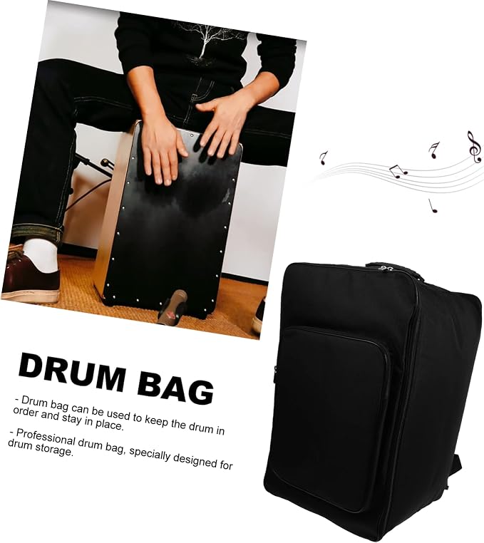 Milisten Waterproof Cajon Drum Backpack Bag Padded Full Size Cajon Carry Case with Adjustable Shoulder Straps and Soft Handles Durable Oxford Cloth Drum Storage for Travel and Gigs - Image 2