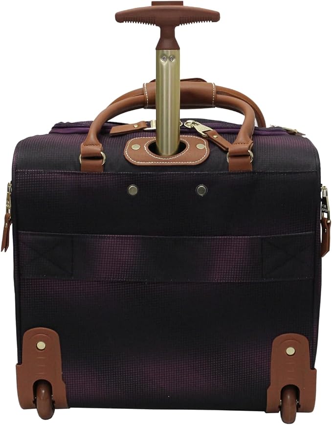 Steve Madden Designer 15 Inch Carry on Suitcase- Small Weekender Overnight Business Travel Luggage- Lightweight 2- Rolling Spinner Wheels Under Seat Bag for Women (Shadow Purple) - Image 3
