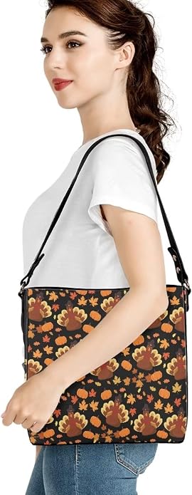 HUGS IDEA Boho Bags for Women Leather Handbag Shoulder Bucket Crossbody Purse - Image 2