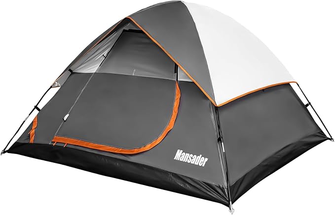 Camping Tent, Waterproof 2/3/4 Person Tents for Camping, Lightweight Easy Set Up Outdoor Hiking Tent Backpacking Tent with Carry Bag, Backpack Tent Suit for Family Beach Hiking Travel by Mansader
