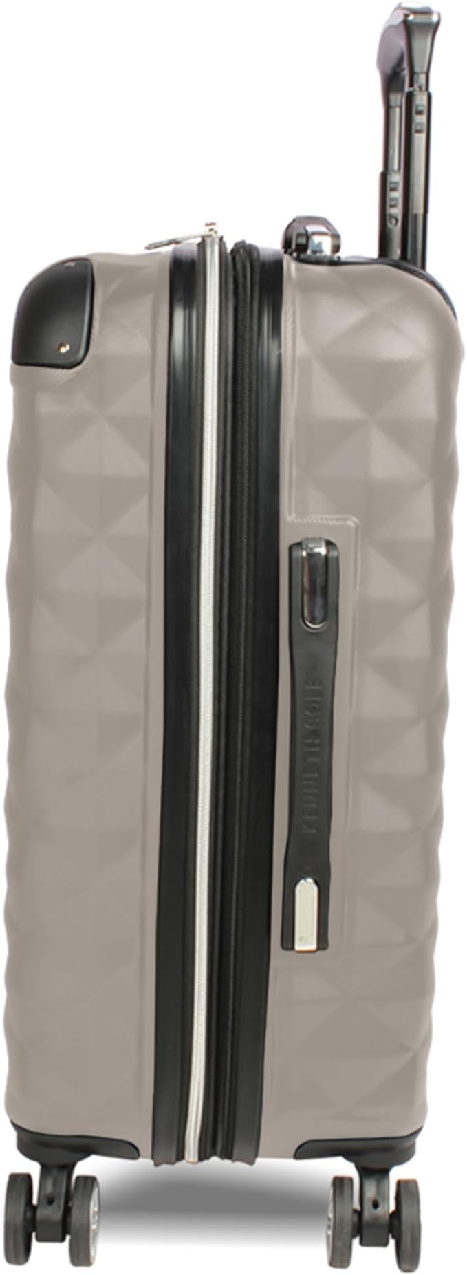 Kenneth Cole REACTION Diamond Tower Collection Lightweight Hardside Expandable 8-Wheel Spinner Travel Luggage, Rye, 28-Inch Checked - Image 3
