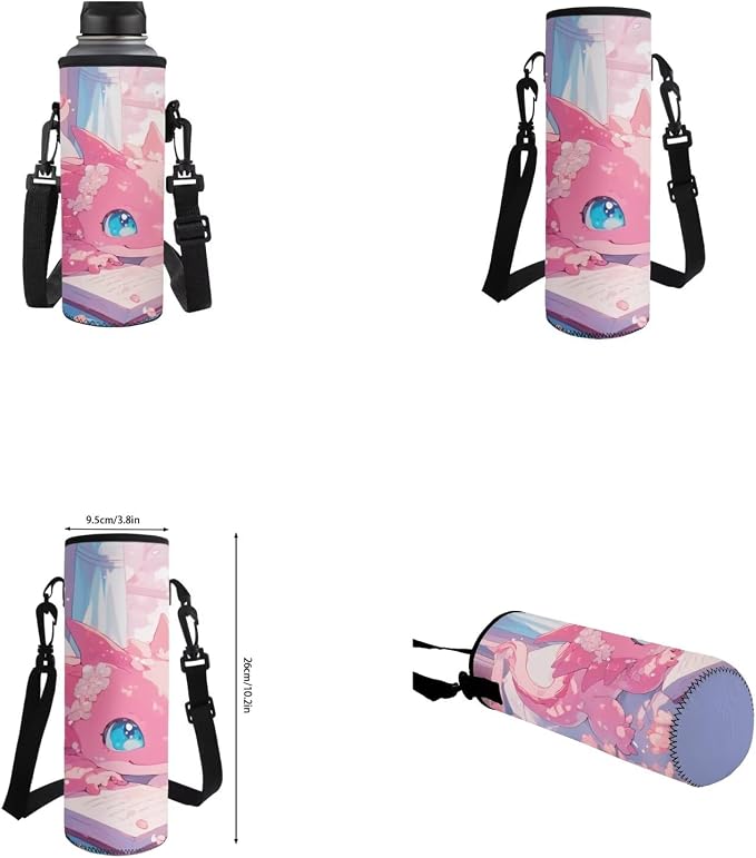 Cute Axolotl 3Rd Grade Backpack for Girls with Lunchbox, Water Bottle Sleeve & Pencil Case Portable Lightweight Bookbag for Junior Middle School New Semester Gifts Bag - Image 6
