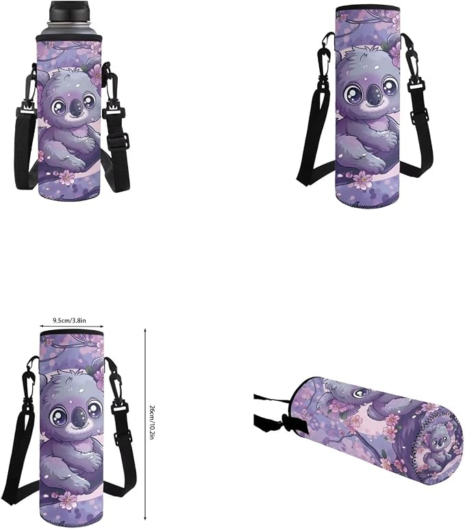 Purple Koala Backpack and Lunch Box for Girls Preschool Middle School Bag with Pencil Case and Water Bottle Holder Lightweight Student Bookbag for Kids Back to School Gifts - Image 6