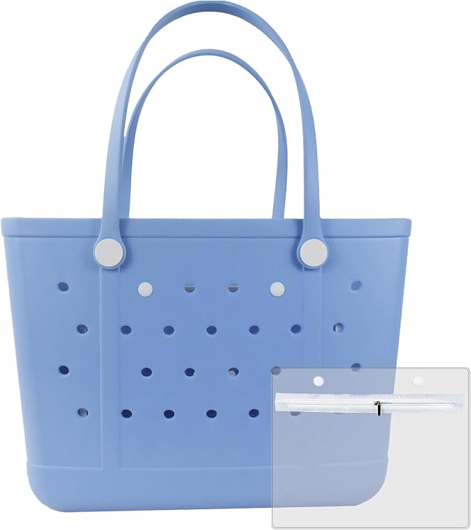 Juyeesm X Large Rubber Tote Bag for Boat, Beach, Pool-XL,18.9 * 13.8 * 8in | Oversized Rubber Beach Bags, Washable Beach Tote Bag, Durable Travel Bags for Work, Sport by Juyeesm