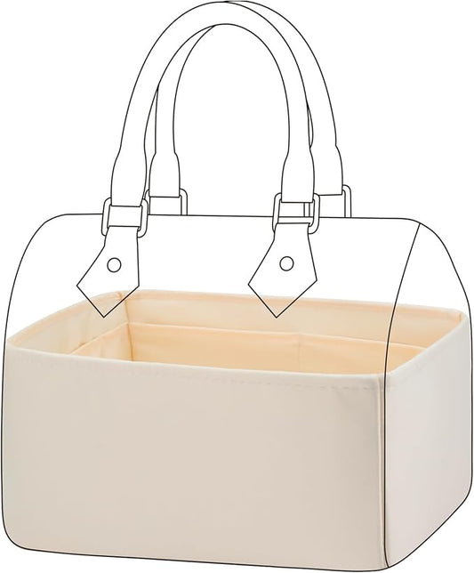 DGAZ Silk Purse Organizer Insert Fits LV Speedy 16/20/25/30/35/40/45 bags，Silky Smooth Bag Organizer，Luxury Handbag & Tote Shaper(Craie,SP40) by DGAZ