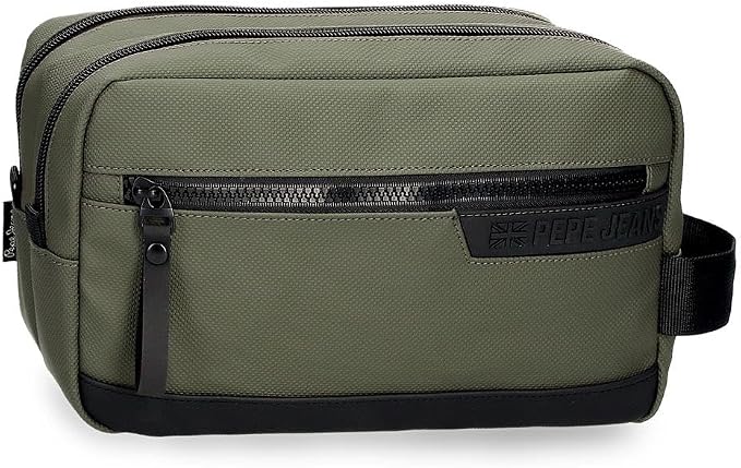 Pepe Jeans Dorking Waist Bag, Crossbody Bag with Multiple compartments, Polyester, by Joumma Bags., Khaki, One Size, Toiletry bag by Unknown