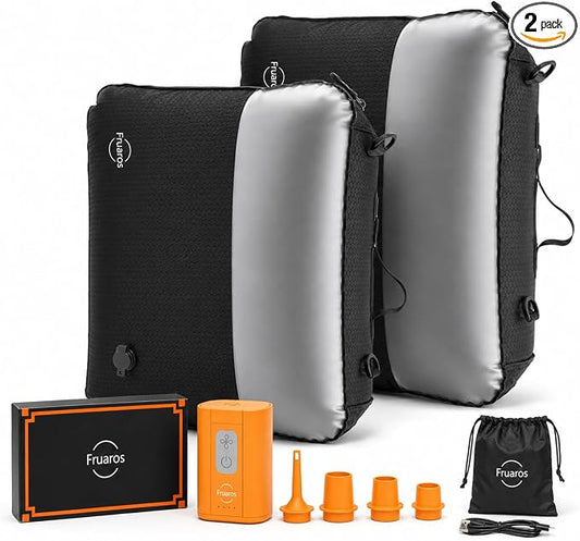 Vacuum bags for travel luggage with Wireless Pump – 270° Open, IP68 Waterproof, Reusable Compression Bags, Pack More in Carry-On & Checked Suitcases(2Pack+Pump) by Fruaros