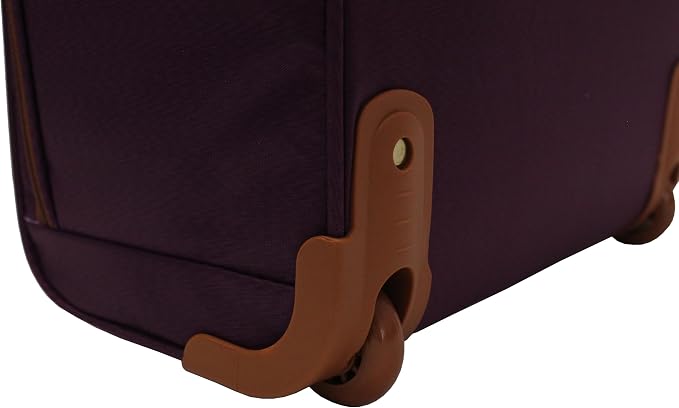 Steve Madden Designer 15 Inch Carry on Suitcase- Small Weekender Overnight Business Travel Luggage- Lightweight 2- Rolling Spinner Wheels Under Seat Bag for Women (Purple) - Image 5